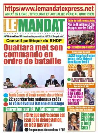 le mandat 3291