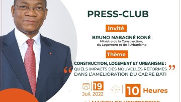 Press club, Le Ministre Bruno Koné face aux journalistes ce mardi 3